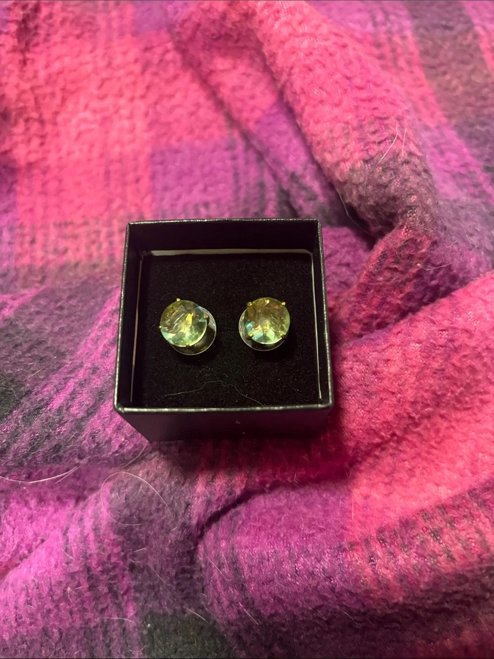 kate spade Green Crystal Stud Earrings